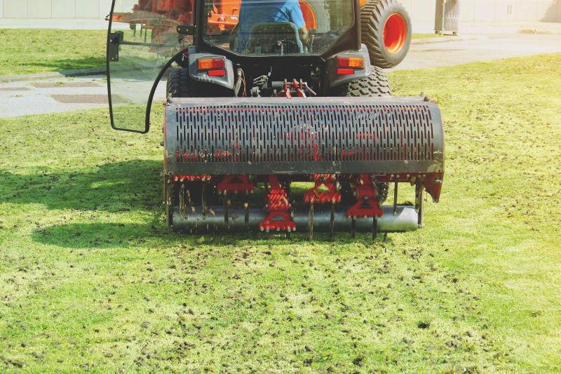 Aeration Process on a Residential Lawn